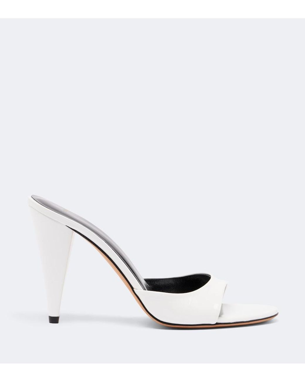 Jude White Hew Leather Mules