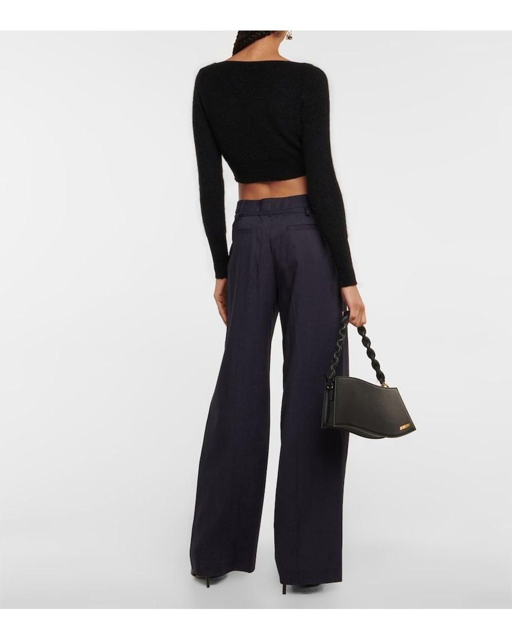 Jacquemus Black ‘Alzou’ Cropped Cardigan