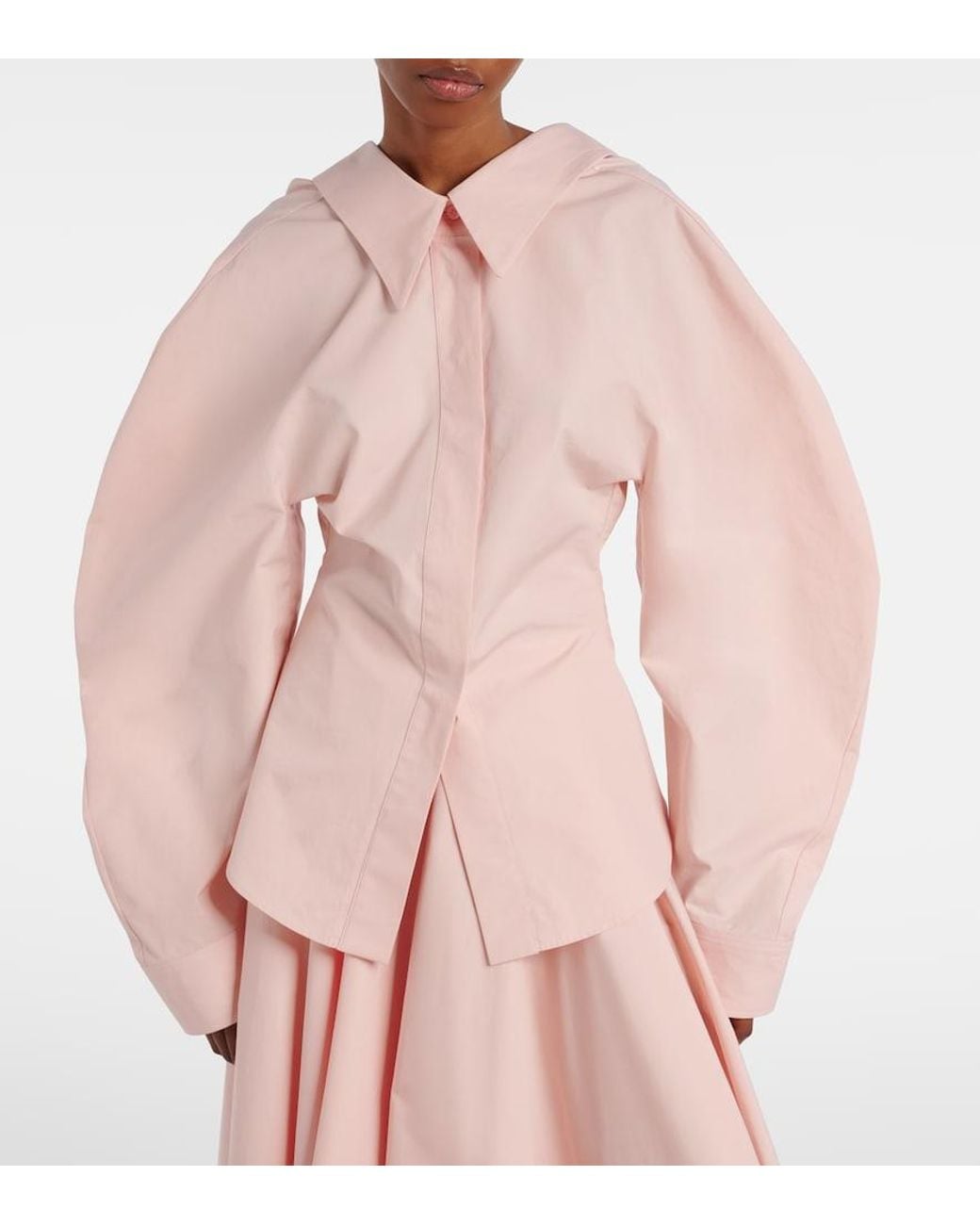 Givenchy Pink Balloon-Sleeve Cotton Shirt