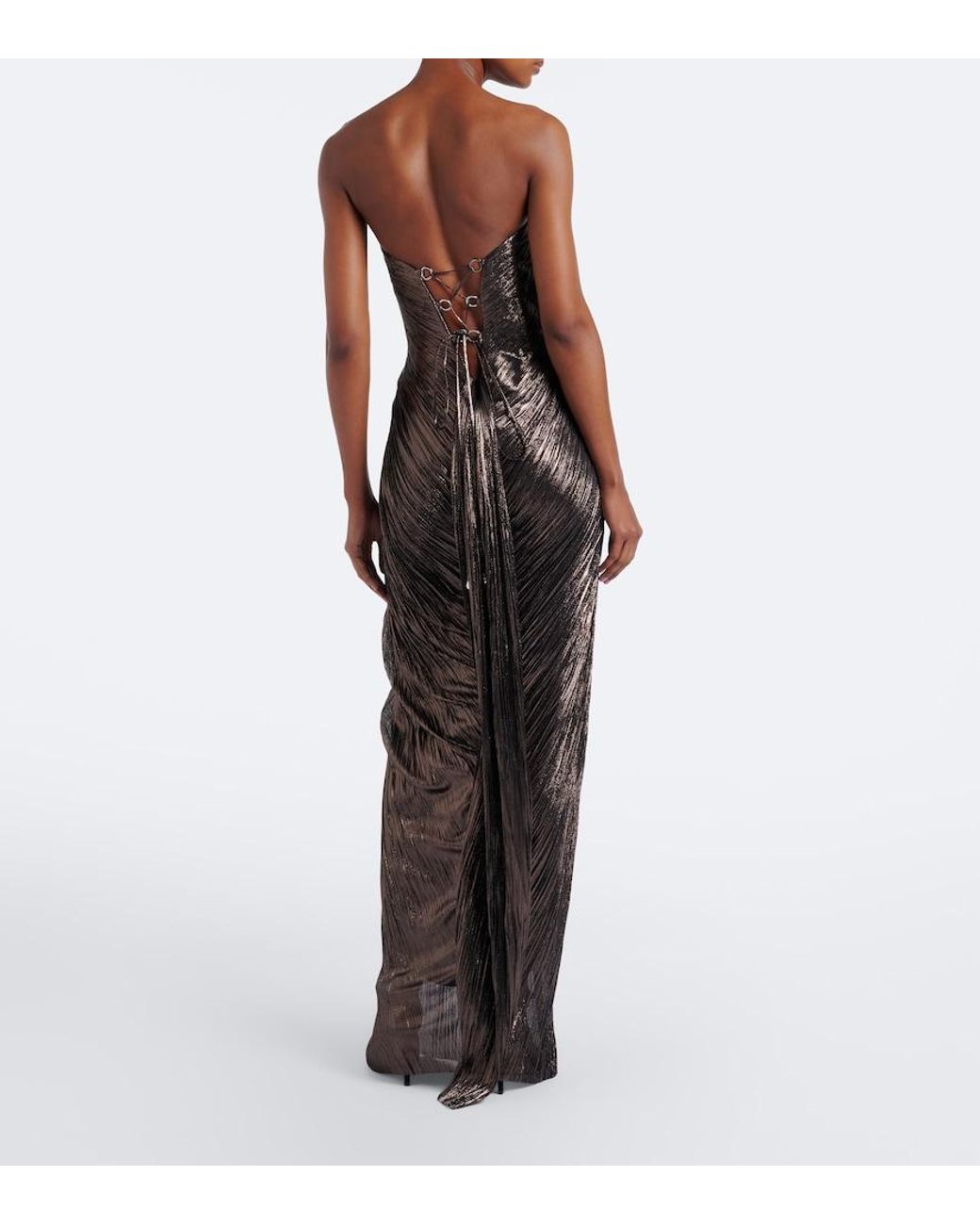 Maria Lucia Hohan Black Nadira Silk Bustier Gown
