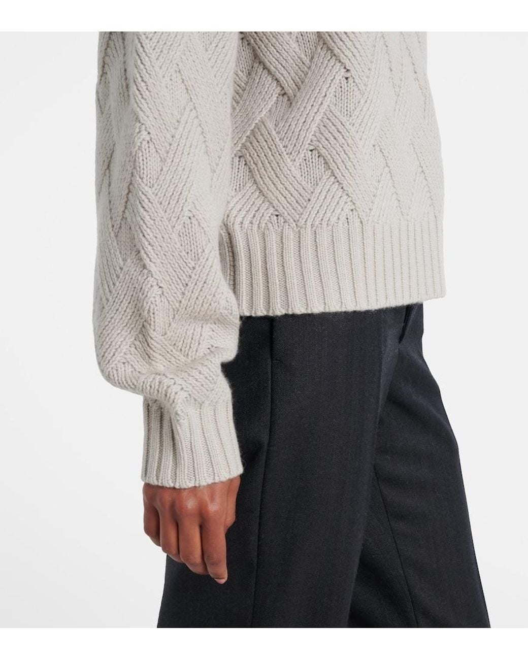 Jardin Des Orangers Natural Wool And Cashmere Sweater