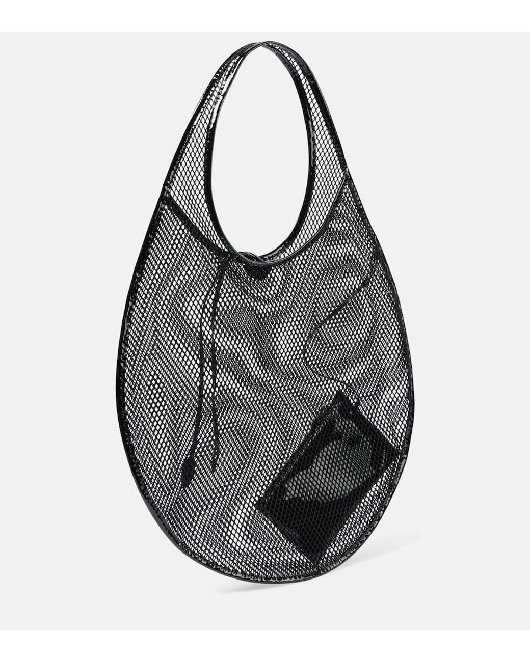 Alaïa Gray One Piece Xl Fishnet Shoulder Bag