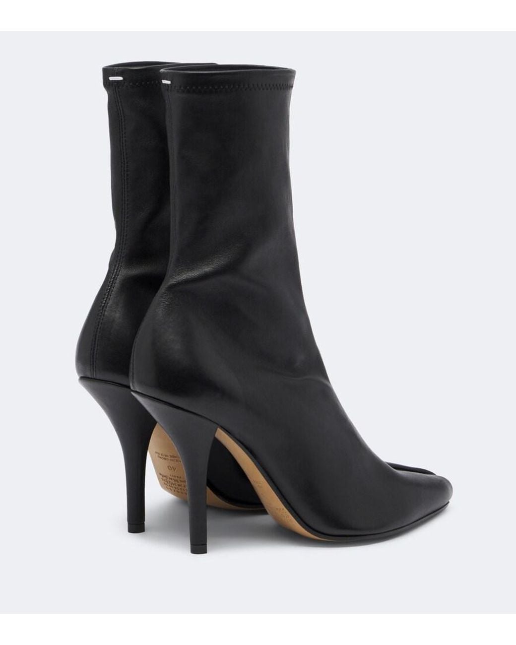 Maison Margiela Black Tabi Claw Leather Ankle Boots