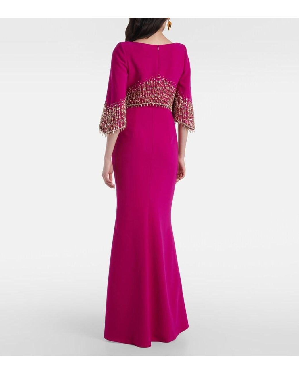 Jenny Packham Pink Electra Embellished Gown