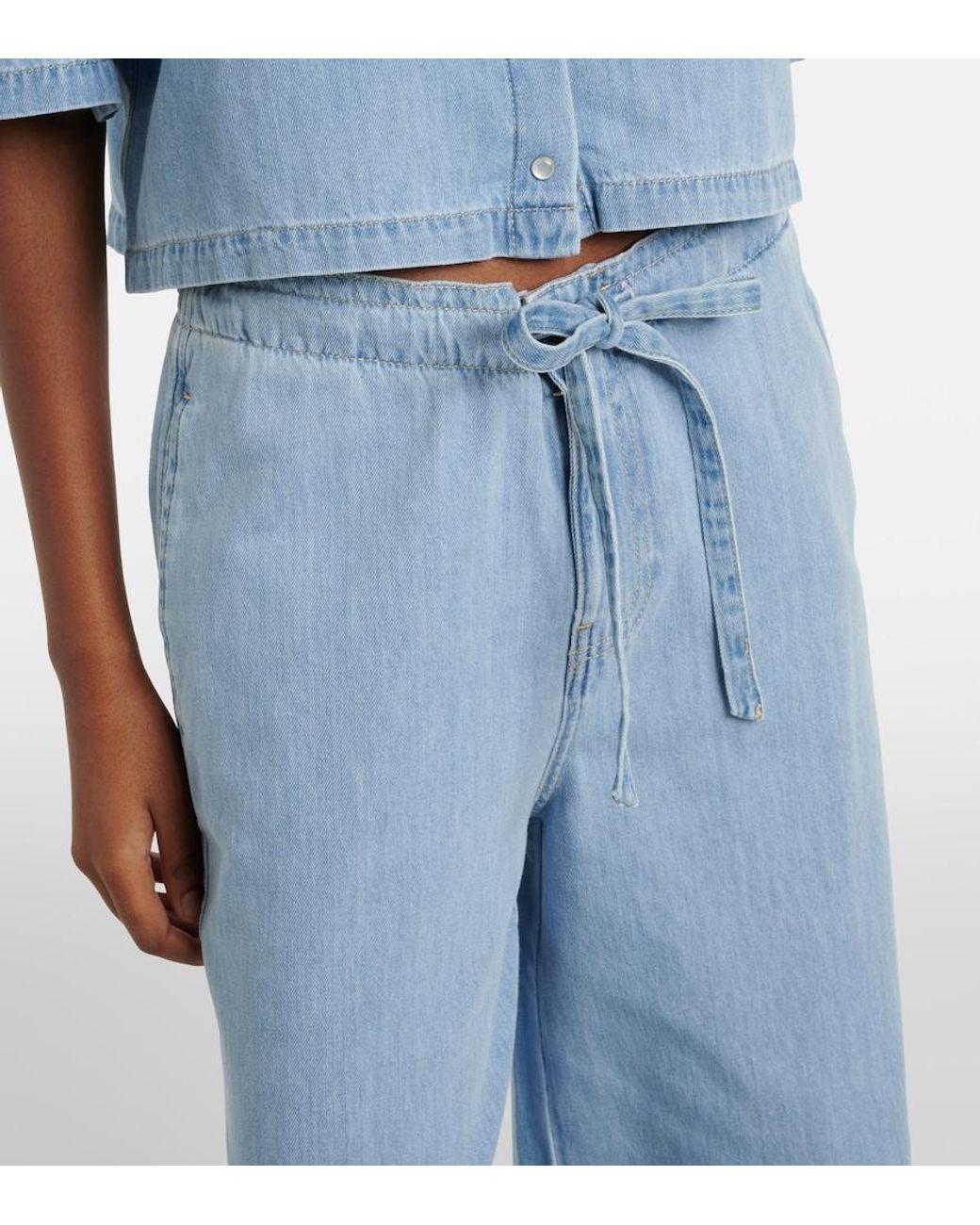 AG Jeans Blue Cali Wide-Leg Jeans