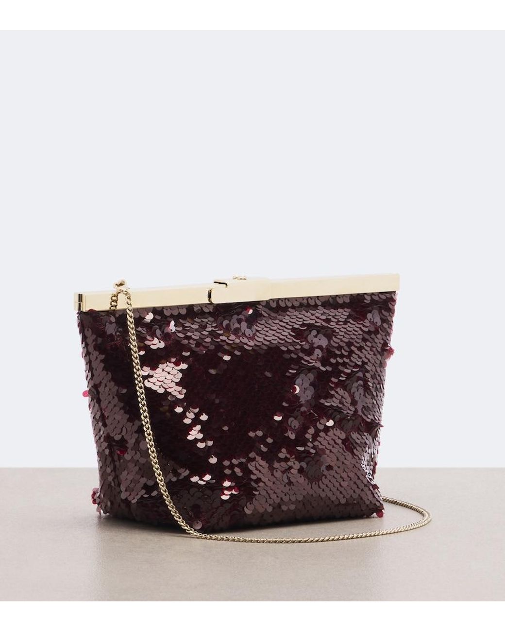 Jimmy Choo Pink Ganache Small Sequined Clutch