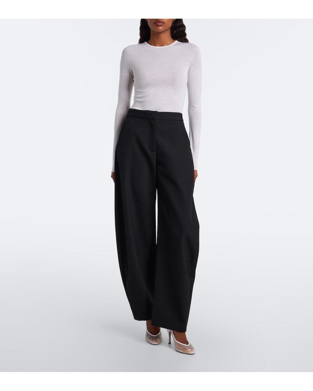 Alaïa White Wool Bodysuit