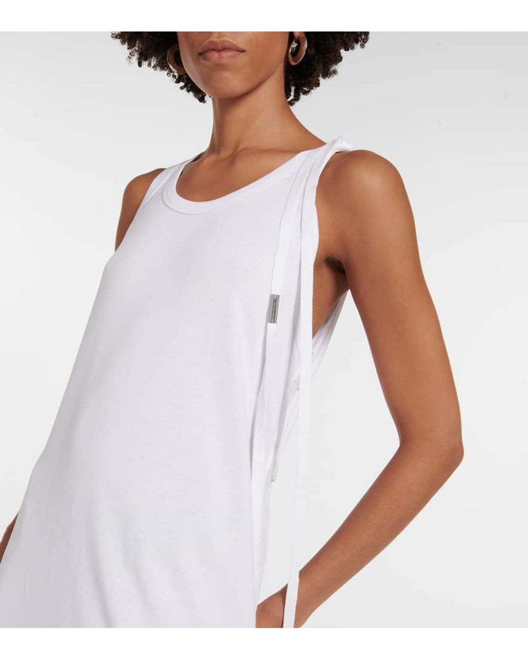 Ann Demeulemeester White Fernande Flared Cotton Gown