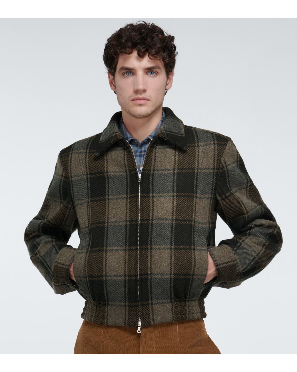 dries van noten checked coat