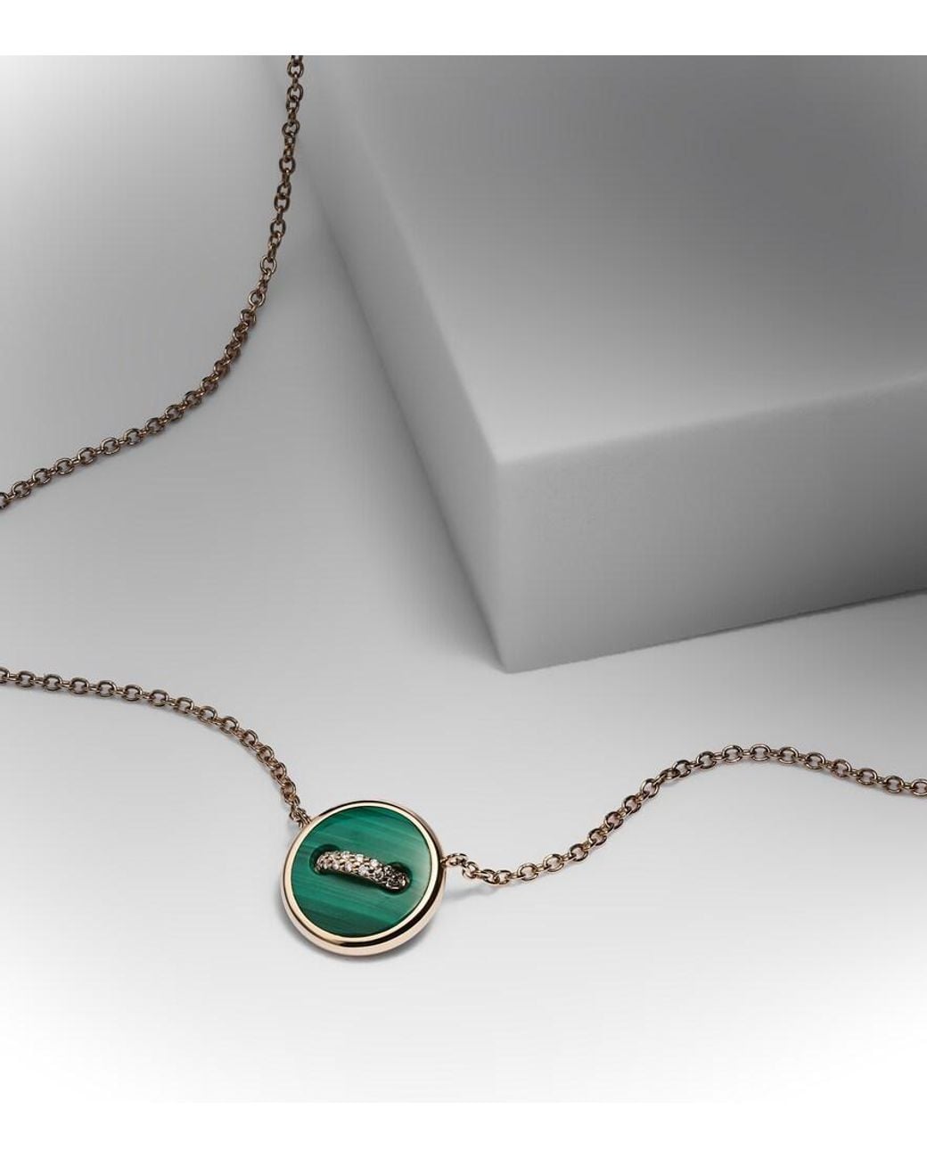 Pomellato Metallic Pom Pom Dot 18Kt Rose Pendant Necklace With Gemstones