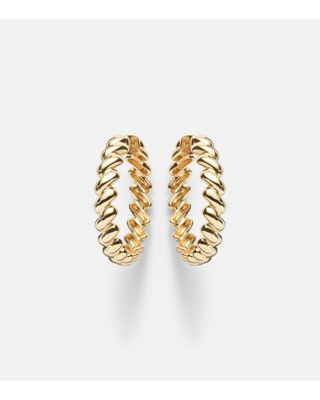 Anita Ko Metallic Coil 18Kt Hoop Earrings