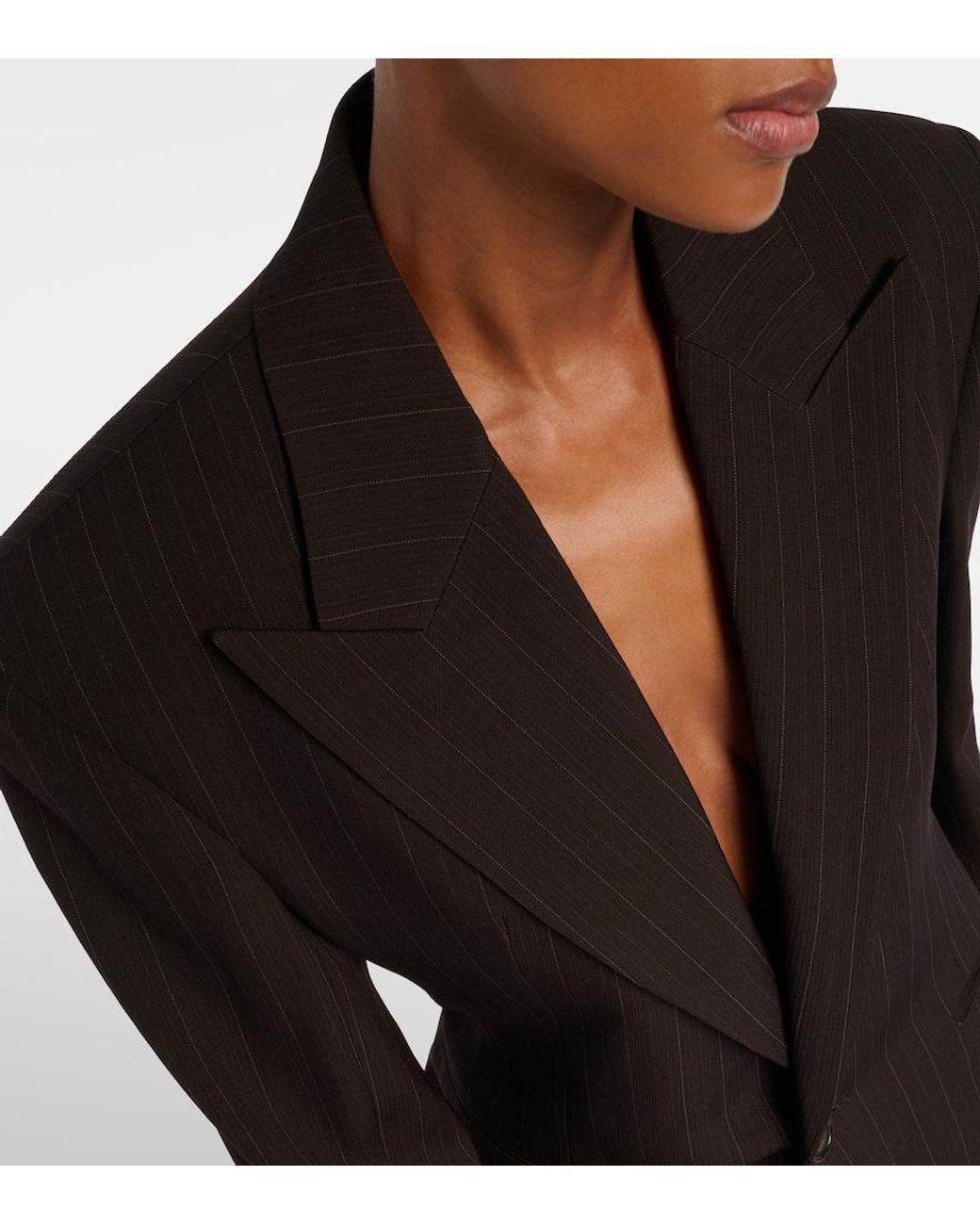 Saint Laurent Black Wool-Blend Blazer