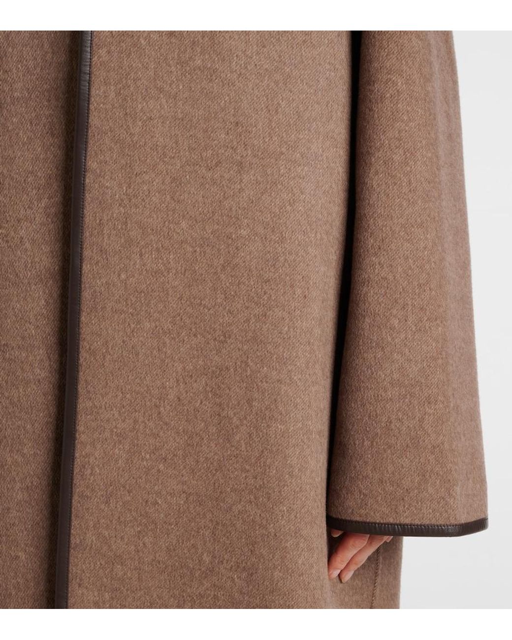 Totême Brown Wool Double Clasp Coat
