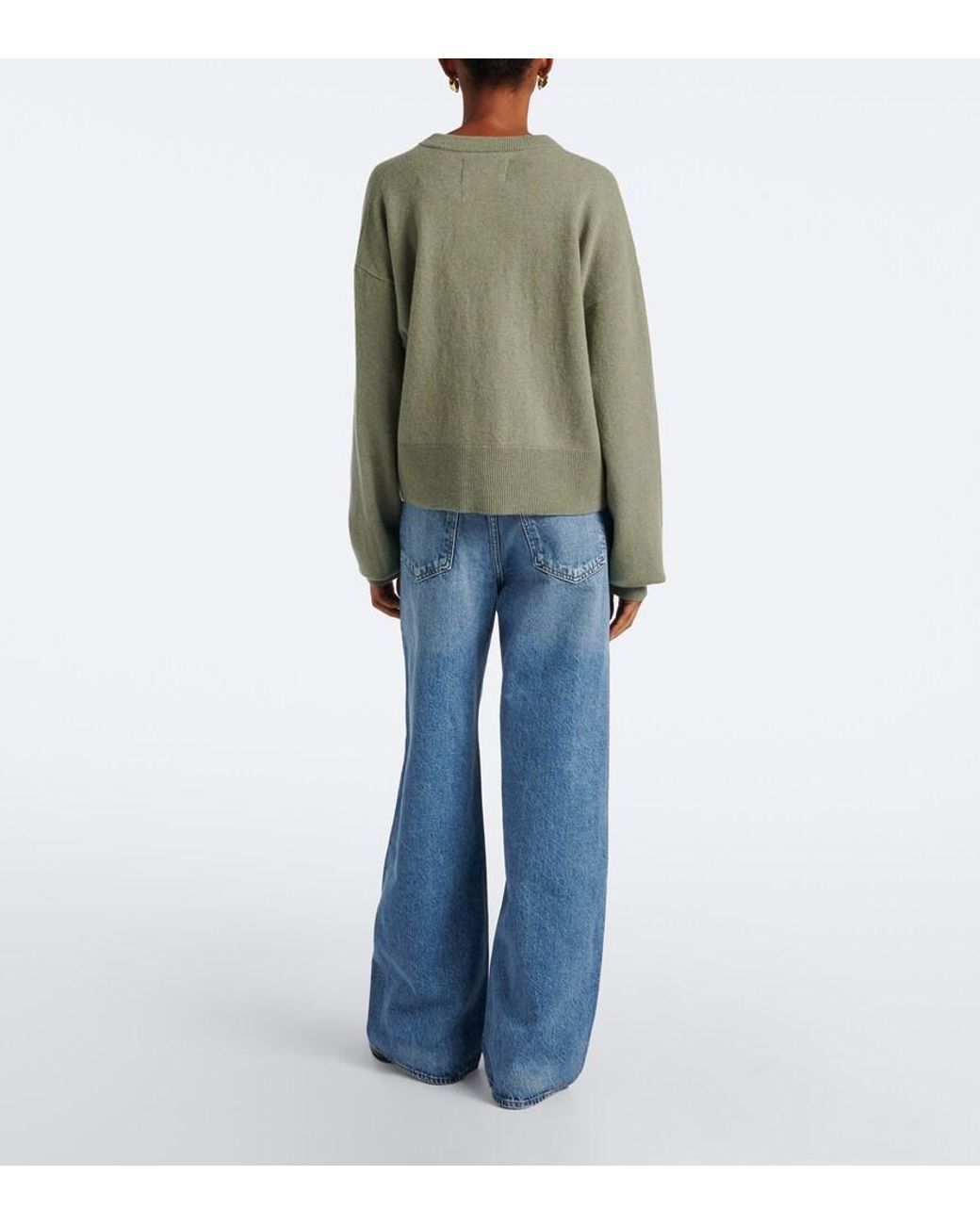 Agolde Blue Low Curve Faded Wide-Leg Jeans