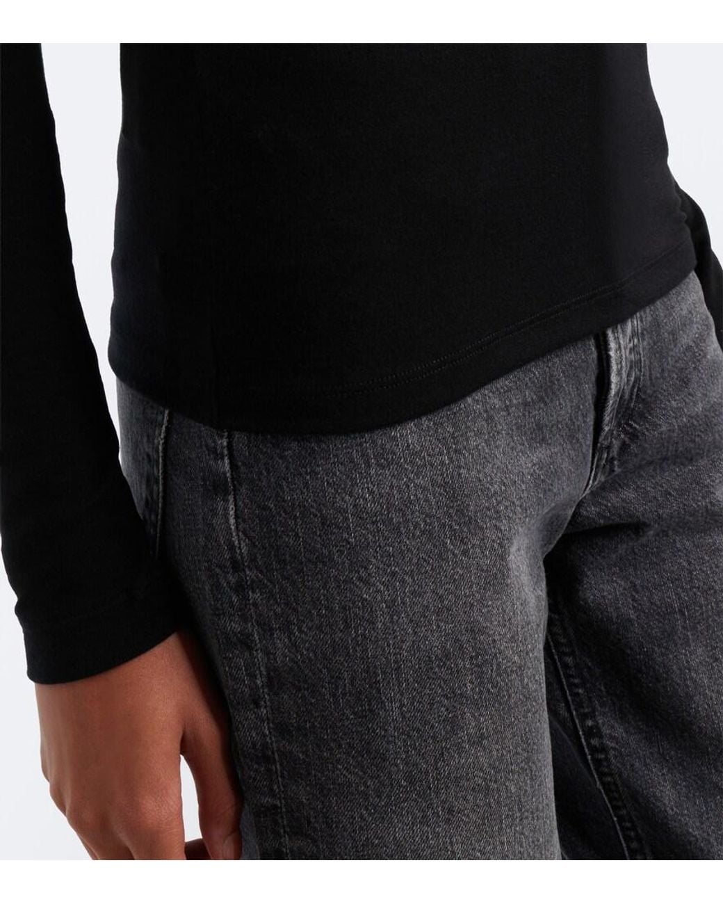 Agolde Black Amos Polo Sweater