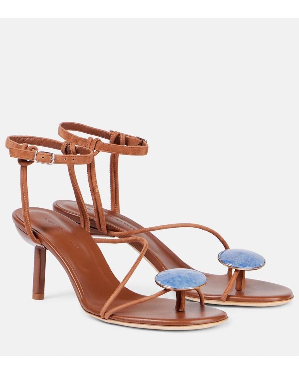 Christopher Esber Pink Doma 70 Embellished Leather Sandals