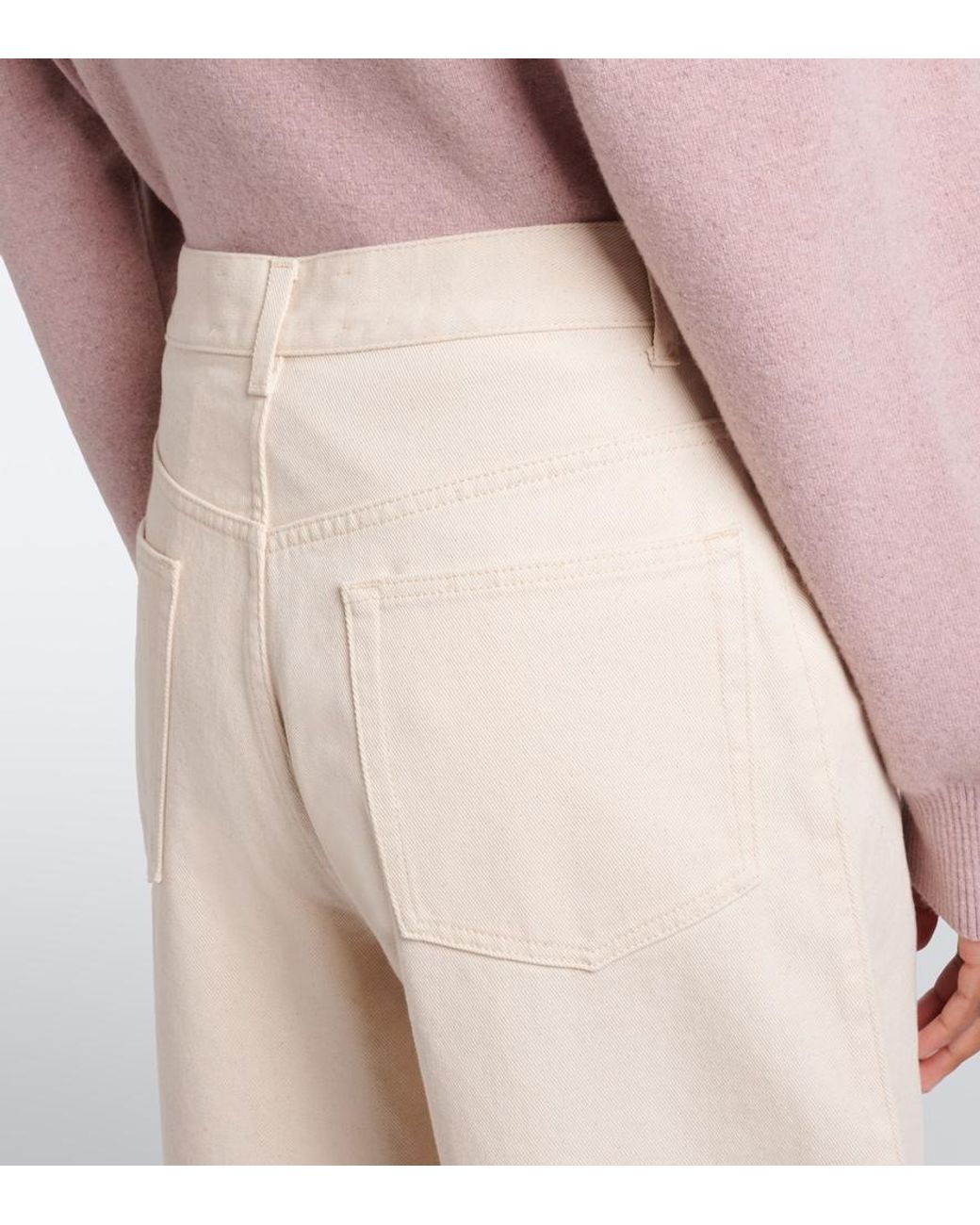 Jeans Barrel Berber Rohe de color Natural