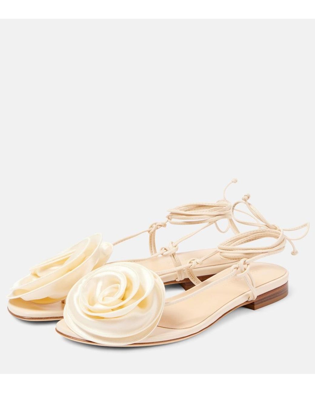 Magda Butrym Natural Floral Leather Sandals