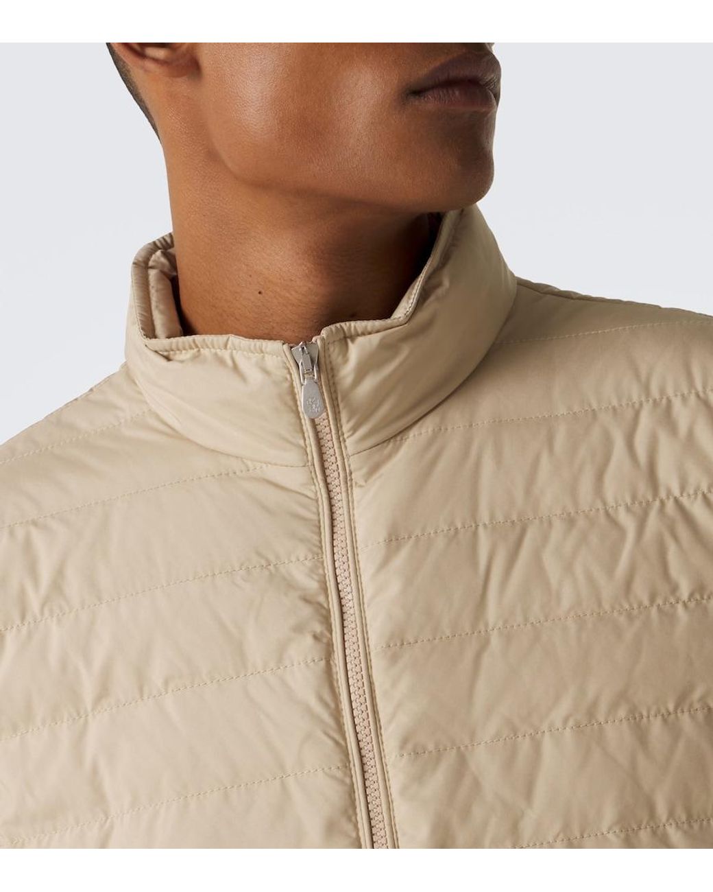 Brunello Cucinelli Natural Technical Down Vest for men