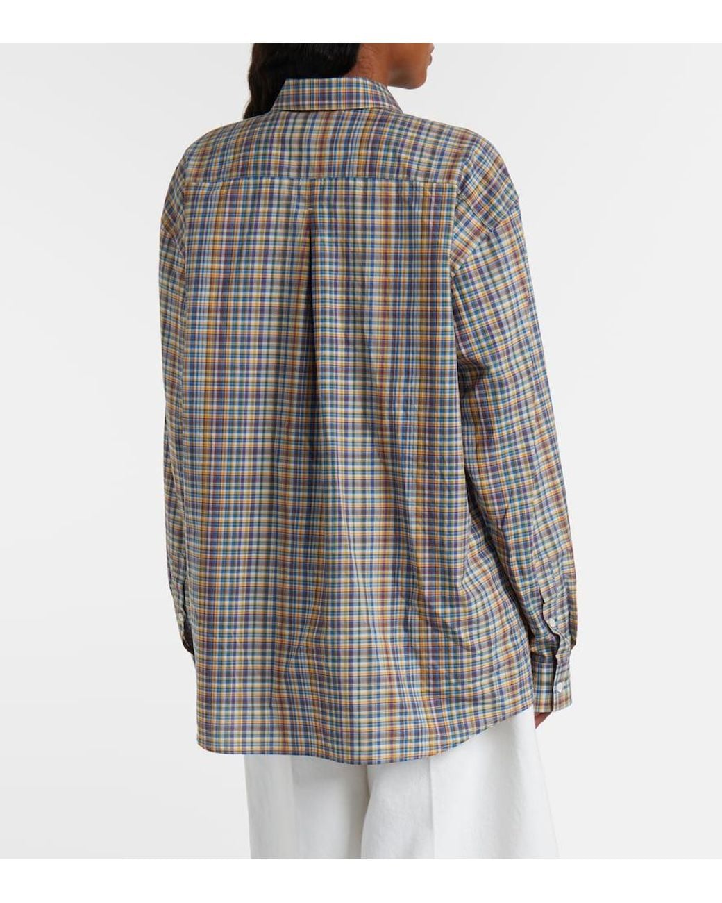 Totême Multicolor Plaid Cotton Poplin Shirt