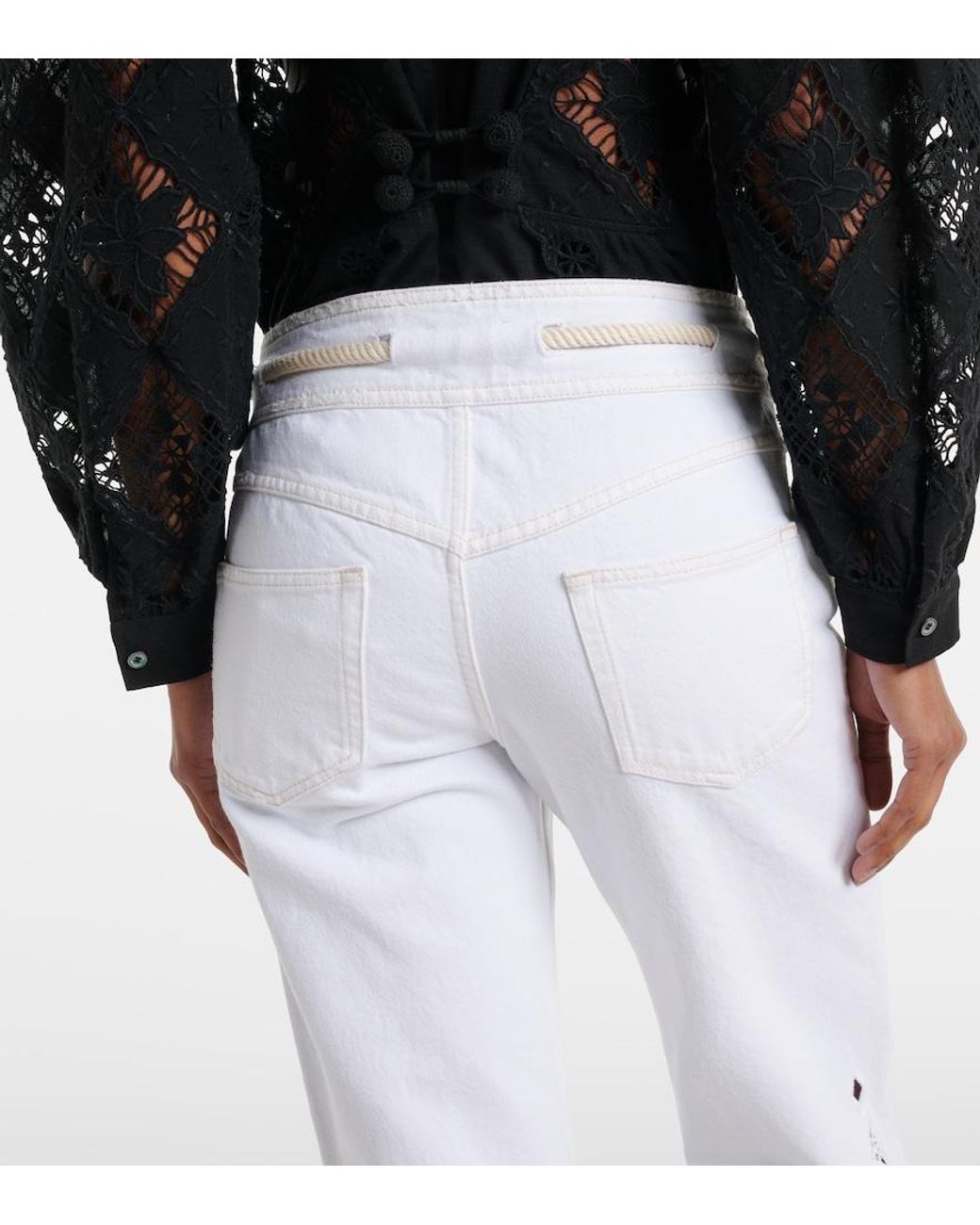 Isabel Marant White Alison Straight Jeans