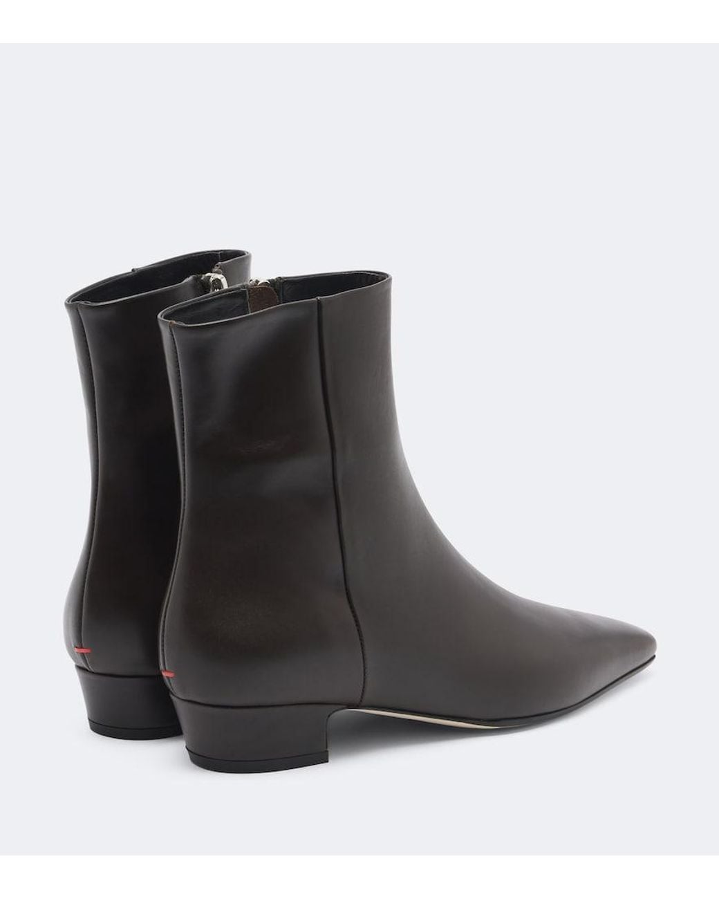 Aeyde Black Yasmin Leather Ankle Boots