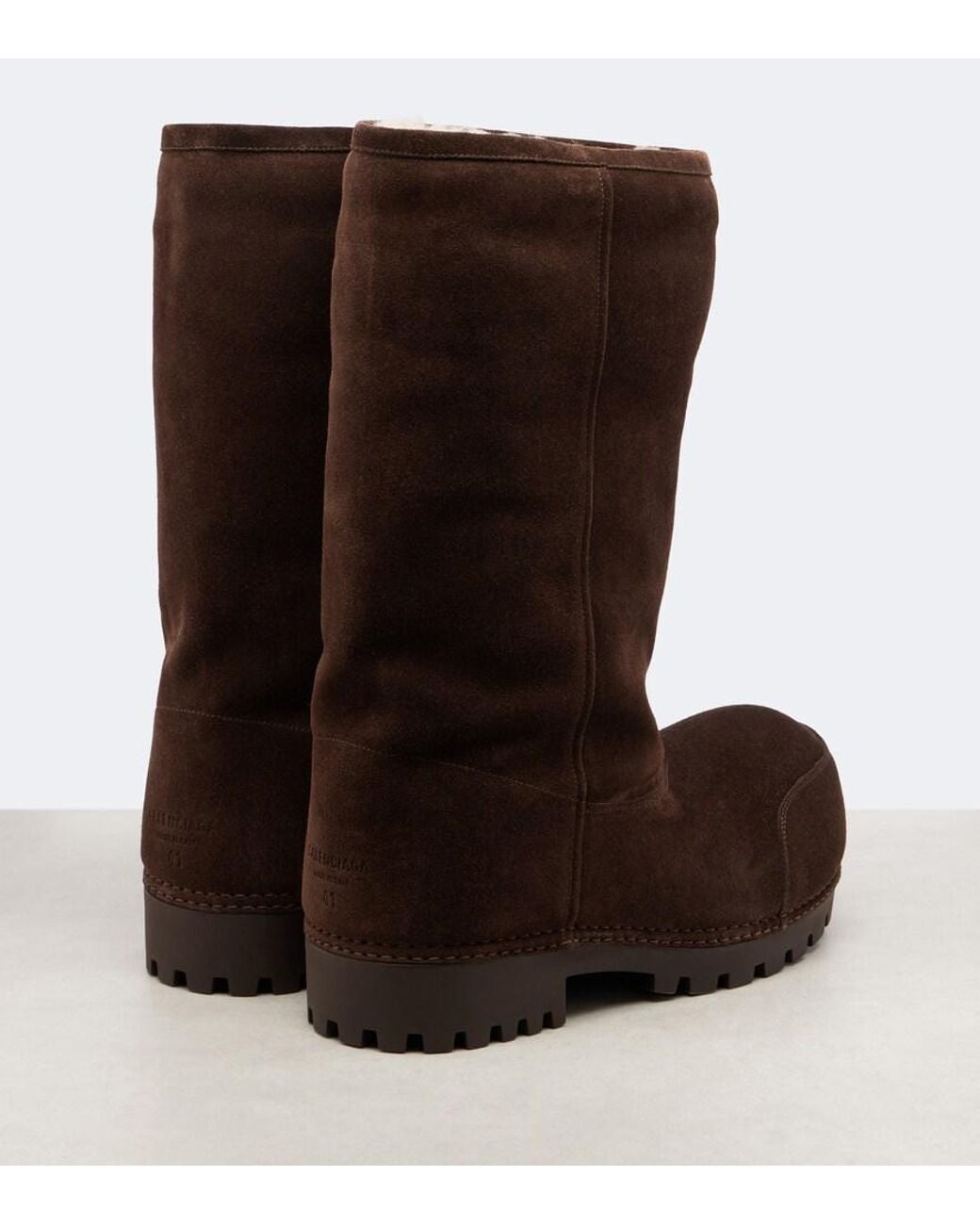 Balenciaga Brown Winter Boots
