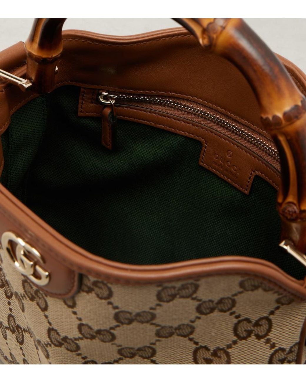 Gucci Brown Diana Gg Canvas Small Tote Bag