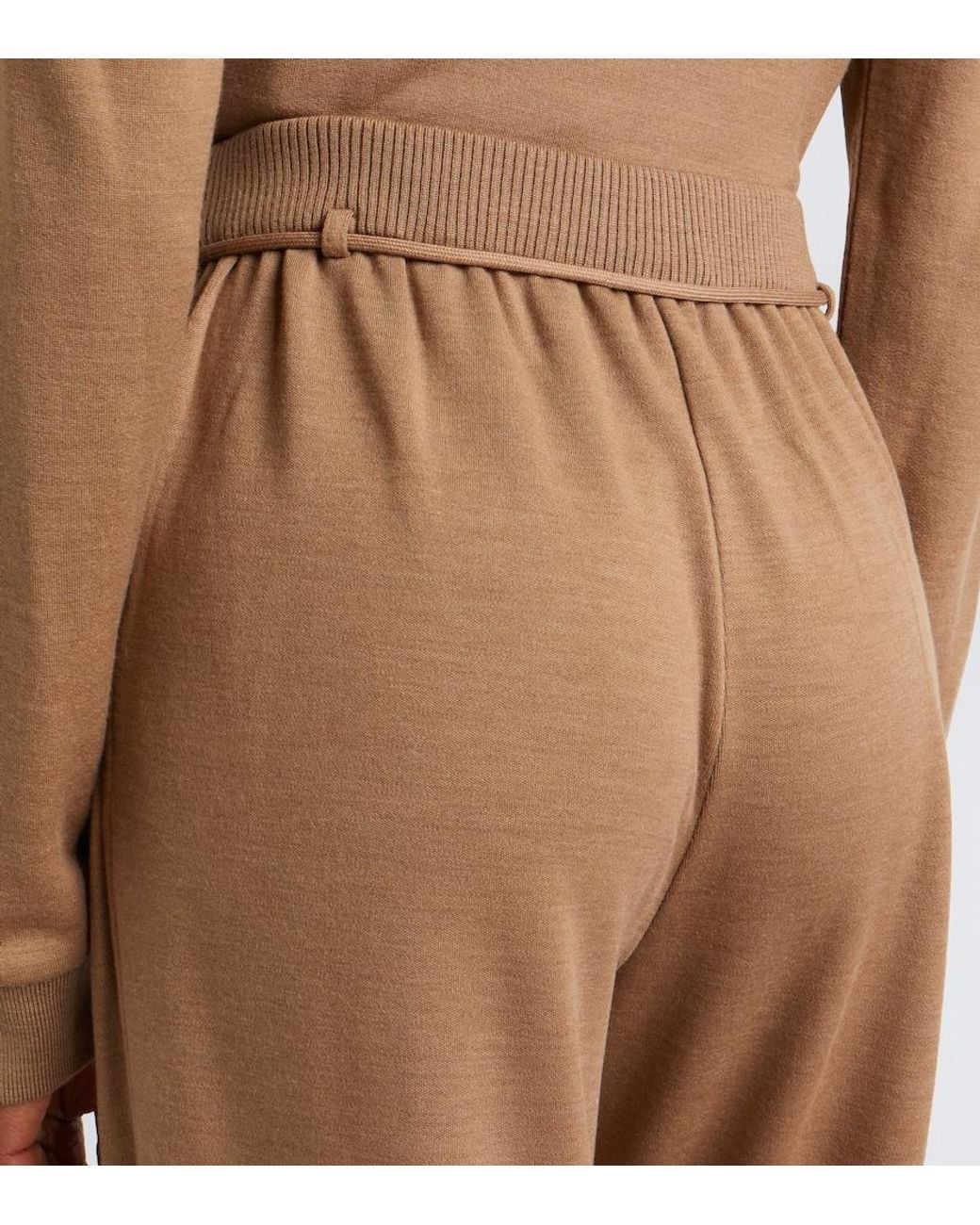 Max Mara Natural Virgin Wool Straight Pants