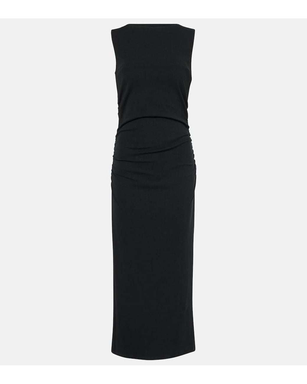 Veronica Beard Black Charissa High-Neck Midi Dress