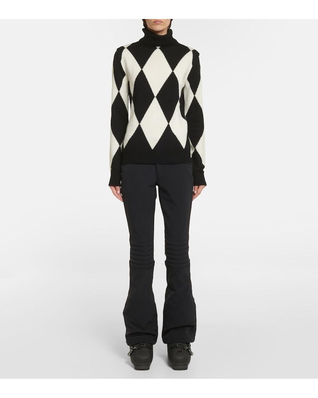 Perfect Moment Black Diamond Wool Turtleneck Sweater