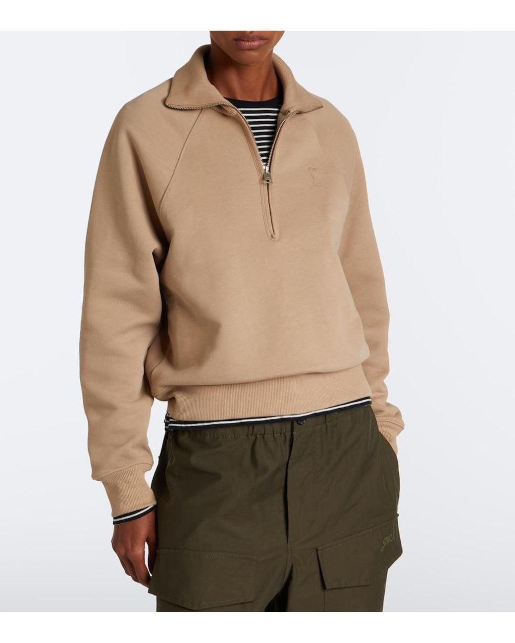 AMI Natural Ami De Coeur Cotton Sweatshirt