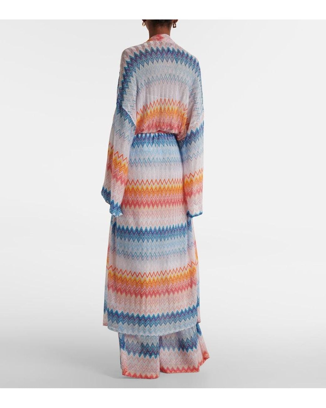 Missoni White Zigzag Lame Beach Cover-Up
