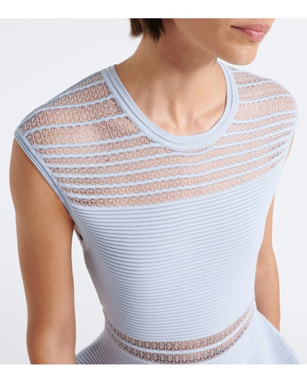 Jonathan Simkhai Blue Esri Knit Minidress