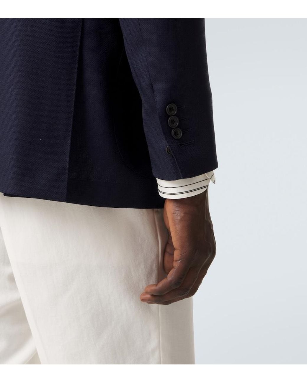 Thom Sweeney Blue Wool Blazer for men
