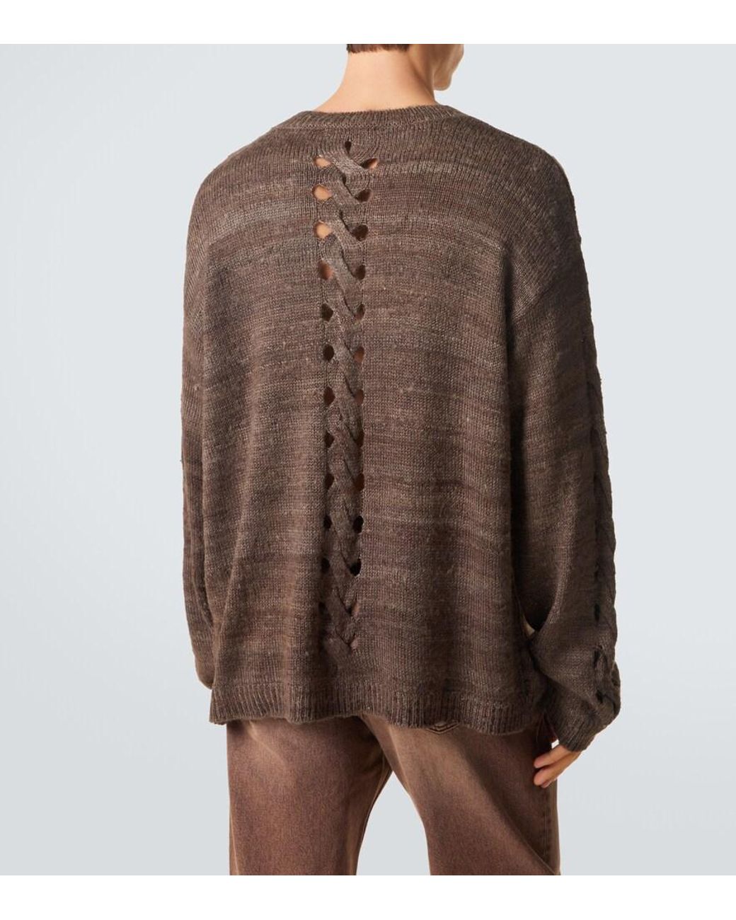 Our Legacy Brown Popover Silk Sweater for men
