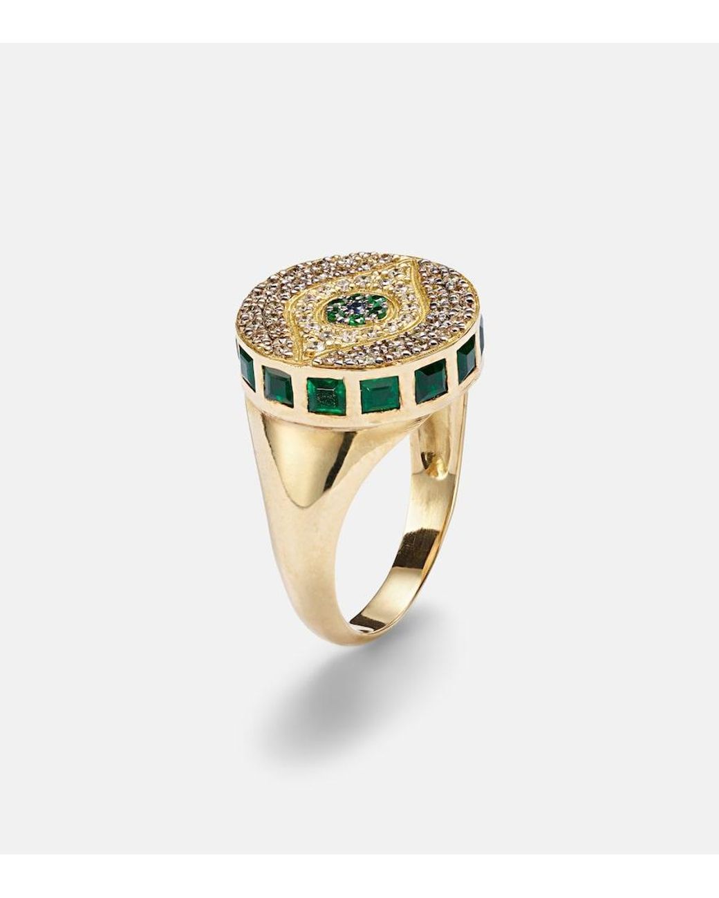 Ileana Makri Metallic Dawn Candy 18Kt Ring With Diamonds And Gemstones