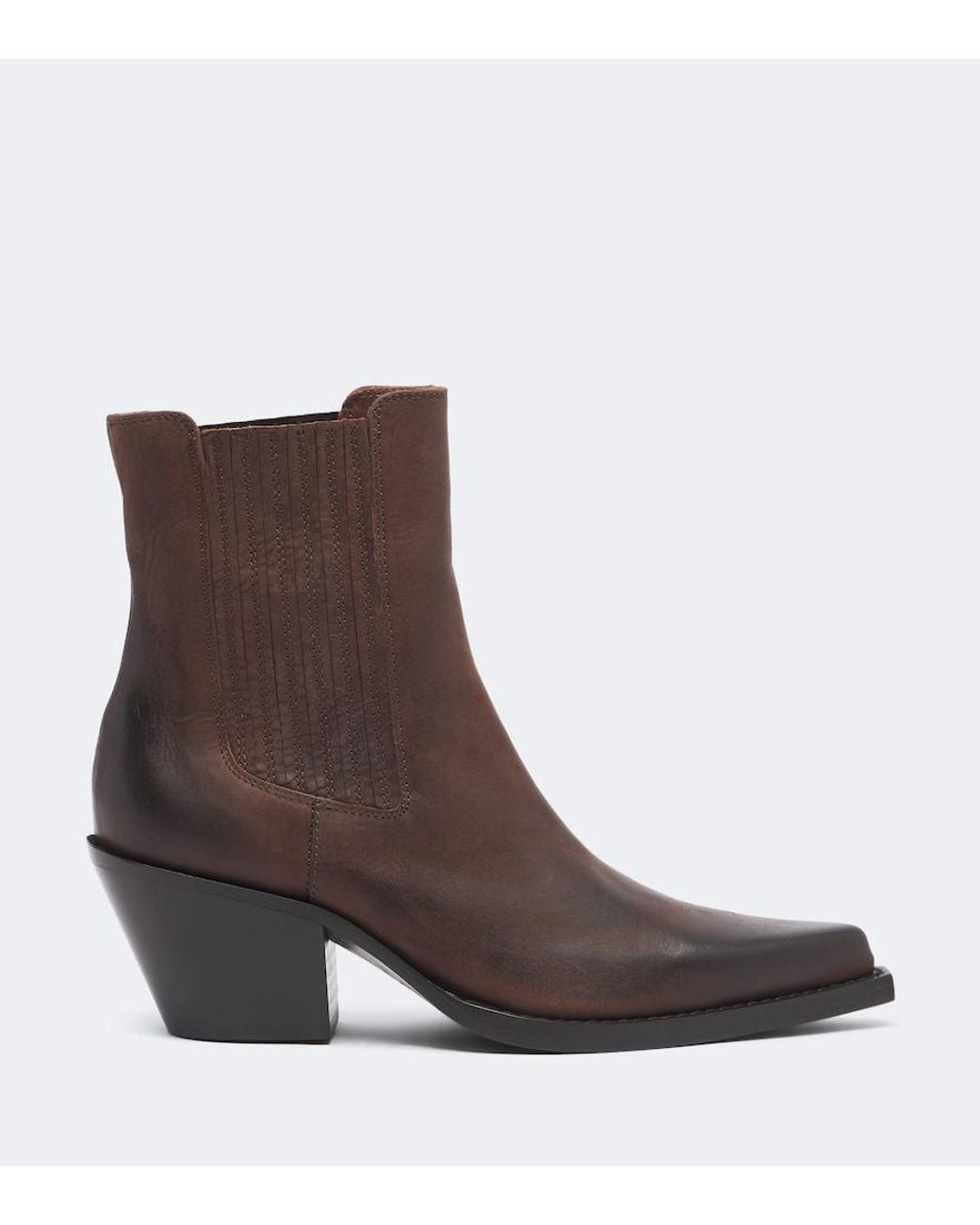 Paris Texas Brown Dallas Leather Cowboy Boots