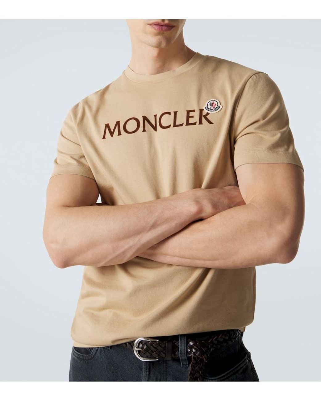 Moncler Natural Cotton Jersey T-Shirt for men