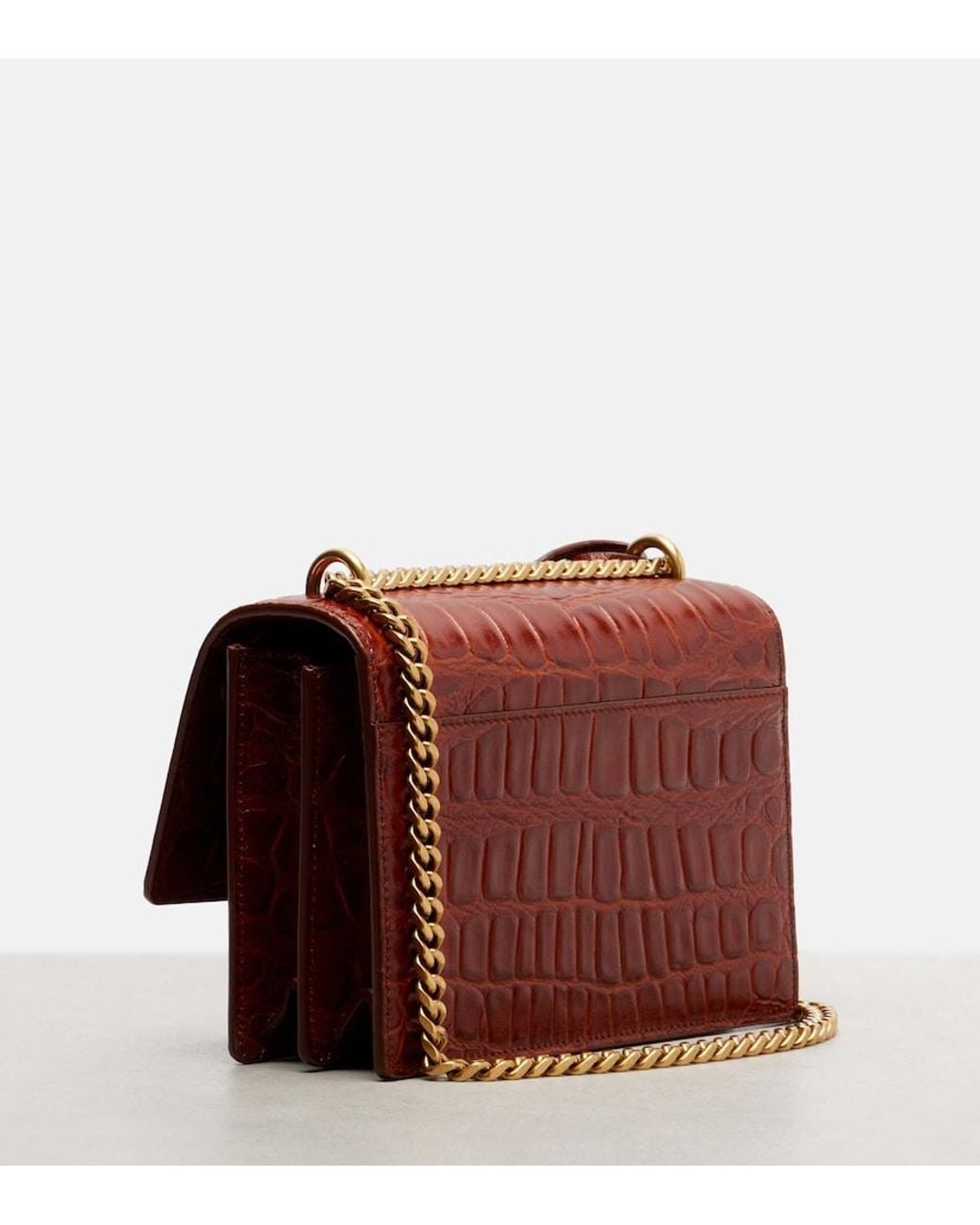 Saint Laurent Red Sunset Small Leather Crossbody Bag