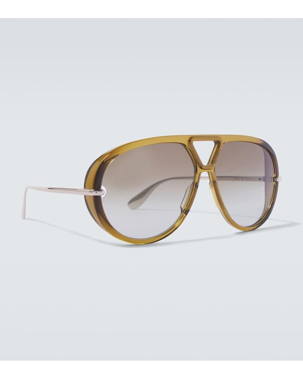 Bottega Veneta Brown Drop Aviator Sunglasses for men