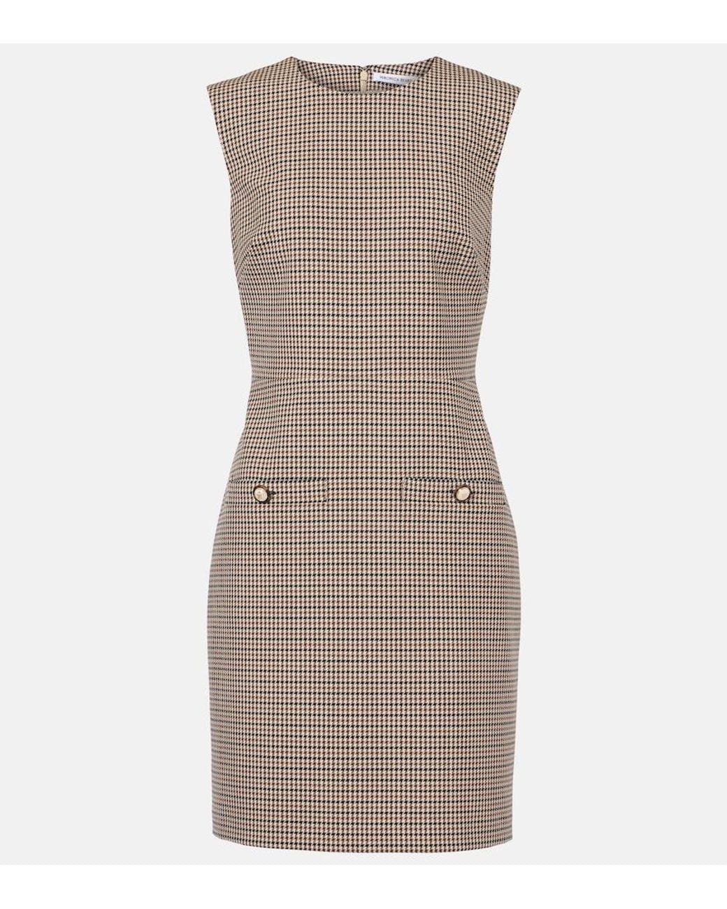 Veronica Beard Gray Houndstooth Minidress