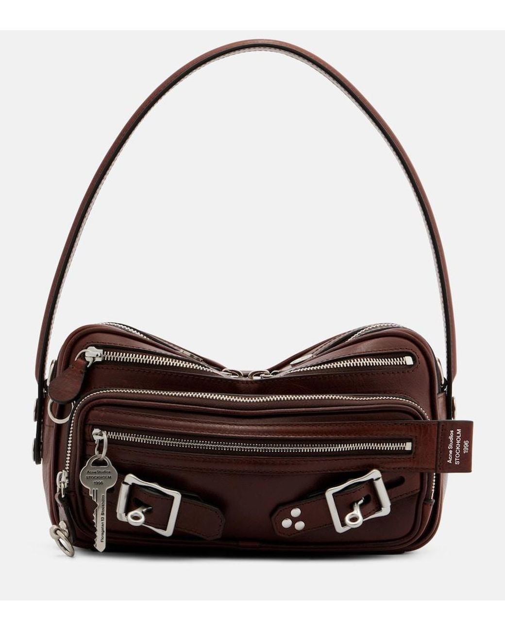 Acne Brown Camero Party Leather Shoulder Bag