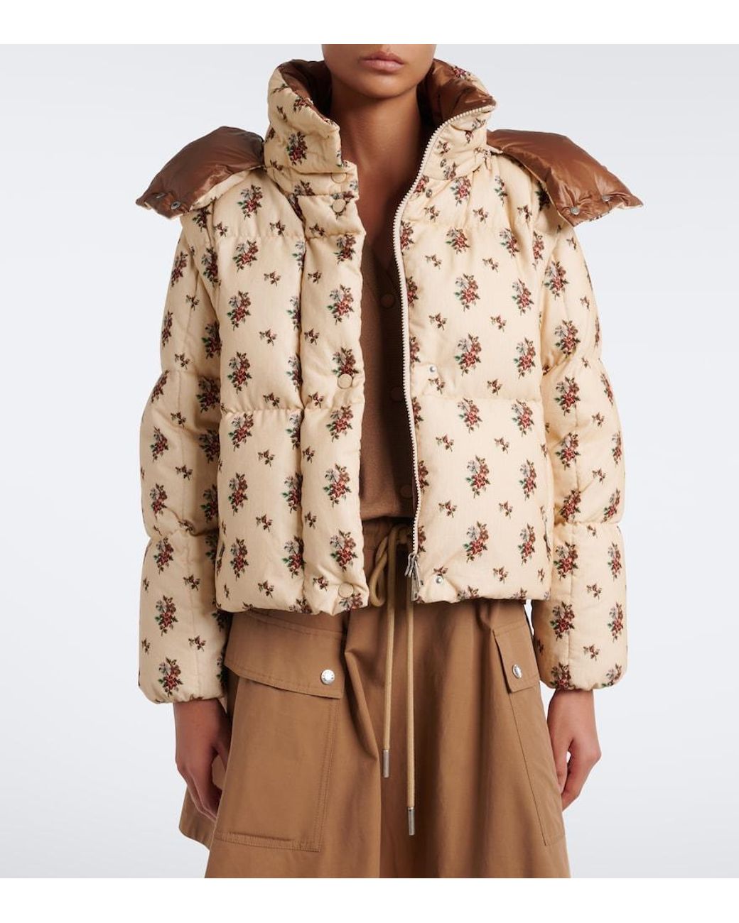 Moncler Brown Torcol Convertible Corduroy Down Jacket