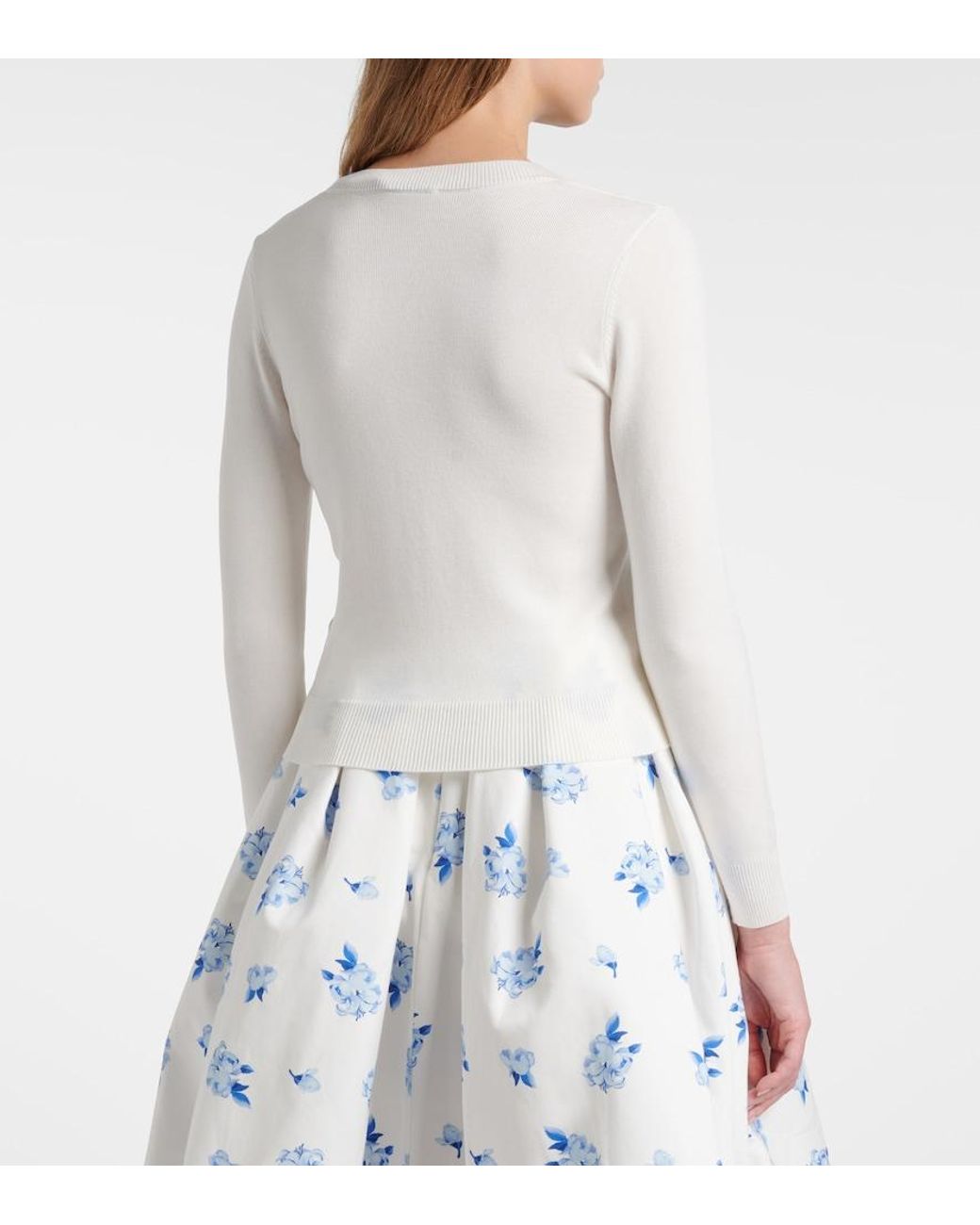 LEO LIN Blue Claire Embellished Cardigan