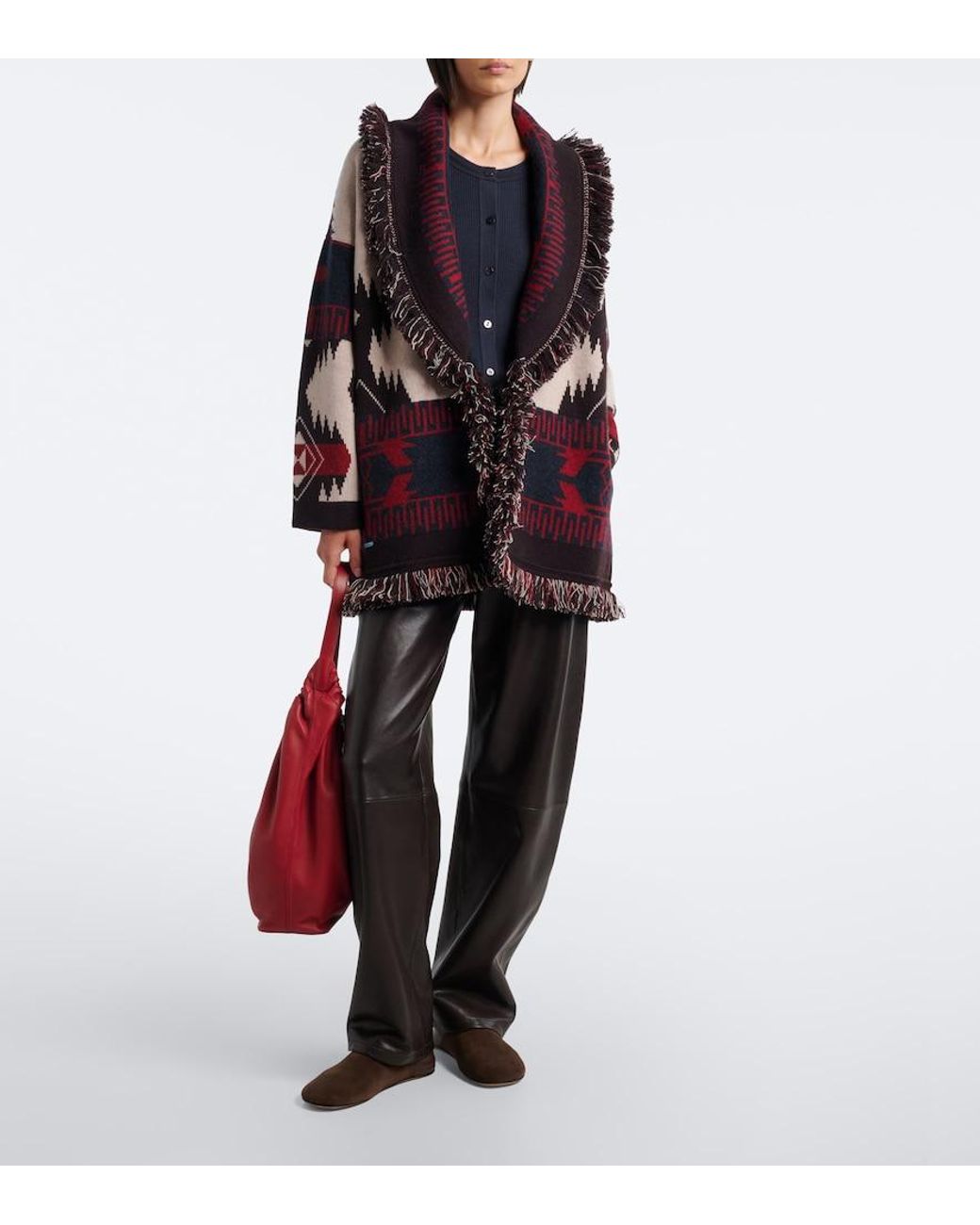 Alanui Multicolor Icon Jacquard Cashmere Cardigan