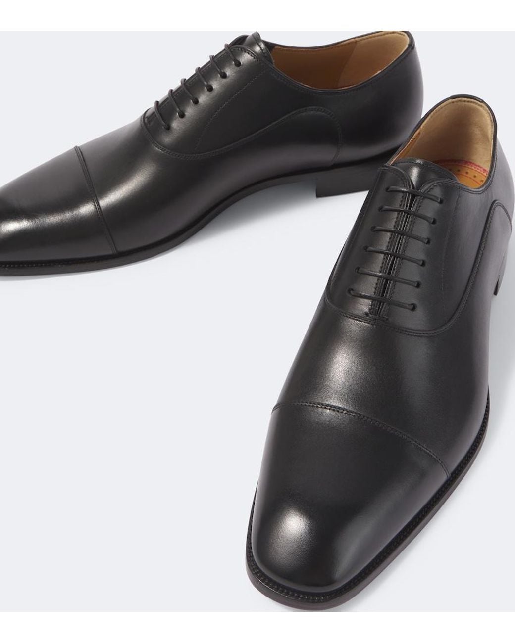 Christian Louboutin Black Greggory Leather Oxford Shoes for men