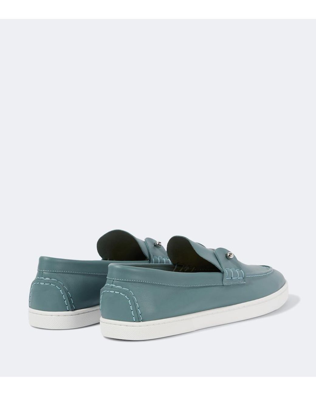 Christian Louboutin Blue Chambeliboat Leather Shoes for men