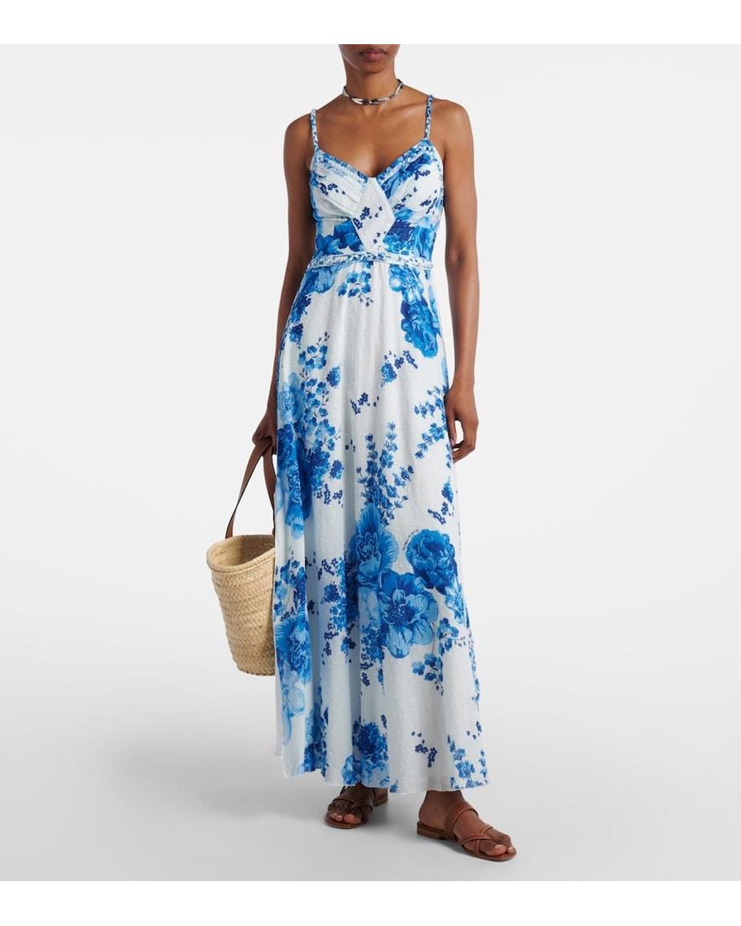 Poupette Blue Cara Cotton Maxi Dress
