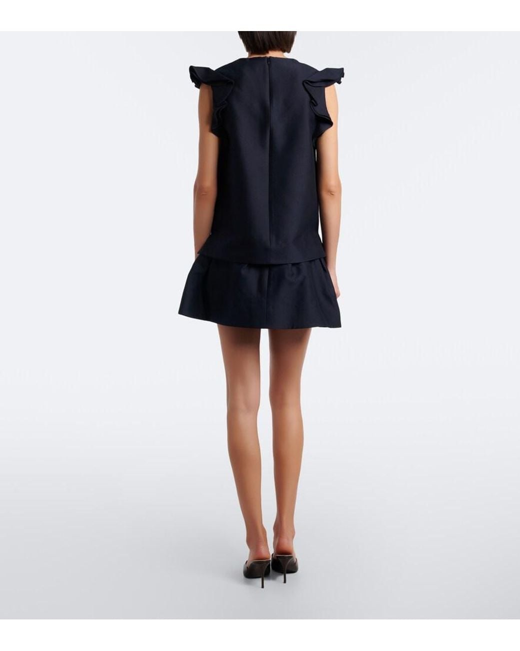 ShuShu/Tong Blue Pleated Miniskirt